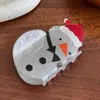Nuevo Clip Navideño Copo de Nieve Árbol de Navidad Papá Noel Accesorios para el Cabello Brillo Fino Atmósfera Festiva Pinza para el Cabello de Niña