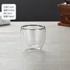 Taza de Vidrio de Doble Pared para Oficina con Asa Térmica para Preparar Té Taza de Doble Capa Taza de Café Taza de Vidrio Transparente Taza de Leche