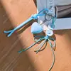 Corazón de Niña Rosa Amor Cuadros Encaje Cinturón Bolsa de Estrella Funda para Teléfono Móvil Colgante Popular de Internet Nicho Llavero Femenino Cadena Colgante