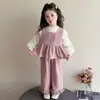 Conjunto de Encaje para Niñas Primavera Otoño 2026 Nuevo Bebé Elegante Moderno Ropa de Otoño Estilo Little Coco Infantil Conjunto de Tres Piezas