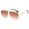 Aliexpress 2026 Nuevas Gafas de Sol de Moda para Hombres, Gafas Cuadradas Sin Marco para Mujeres, Fabricante Mayorista de Gafas de Moda