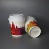 Copo Descartável Personalizado de 7 oz 210ml com Camada Dupla Isolada de Papel Ondulado Copo de Papel Ondulado de Aviação Vertical