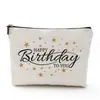 Bolsa de Cosméticos Serie para Tus Hermanas, Mamá y Amigas, Neceser de Viaje de Lino Denso Impermeable, Bolsita Portátil con Cierre de Monedas Regalo