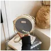 Moda Nicho Transfronteriza Bolso Pequeño Bordado Bolso Redondo Pequeño Simple Versátil para Mujer 2025 Nuevo Verano Casual Bolso Cruzado