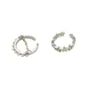 Anillo de Perla de Dos Piezas para Mujer Nuevo Diseño de Nicho Estrella Apertura Anillo para el Dedo Simple Todo-partido Accesorios al por Mayor