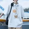 Camiseta de Manga Corta Estilo Retro Americano con Estampado de Vela para Hombre 2026 Nueva Camiseta Casual Holgada de Verano de Media Manga