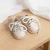 Boneca de pelúcia Mia batata espanhola 24cm com vestido de balé de tule rosa 20cm, sapatos novos de couro com tira em T e sapatos de lona