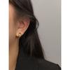 Aretes de Alta Gama, Aretes de Clip de Disco de Espiral Antimosquitos, Aretes de Aro Compactos de Metal, Aretes de Aro Simples, Retro para Mujer sin Perforación