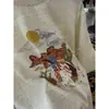 DestacadoTú Corriste 26 Primavera/Verano Nuevo Algodón Lino Lavado Enzimático Estampado Vaquero Occidental Bordado Camiseta de Manga Corta