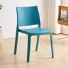 Sillas de Comedor Minimalistas Nórdicas de Plástico, Apilables, Disponibles en Múltiples Colores, Adecuadas para Uso Doméstico, Comedor, Ocio, Apartamentos Pequeños, Ahorro de Espacio, con Respaldo