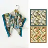 Nuevo Pañuelo de Seda Estampado Digital de Sarga a Doble Cara para Mujer Pañuelo de Flores de Alta Gama Transfronterizo Pañuelo Cuadrado Dulce Fresco para el Pecho Personalizado