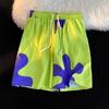 Pantalones cortos de verano con diseño de oso de fresa para parejas, unisex, holgados, de secado rápido, a la moda, informales, para playa, pijama