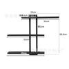 Estante de Pared de Madera Maciza Estante de Almacenamiento de Madera para Baño Artículos de Tocador Cosméticos Estante de Pared para Sala de Estar Almacenamiento de Libros