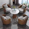 Juego de sofá de un asiento y mesa de centro para recepción de hotel, sala de reuniones de clientes, oficina de ventas, salón de belleza, centro comercial, mueble de sala de exposición, gama alta