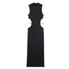 Comércio Exterior Transfronteiriço Moda Feminina Estilo Europeu e Americano Inverno 2025 Vestido Sexy Hot Girl com Design de Corte Aberto 6050