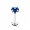Aço Inoxidável Rosca Interna Piercing na Língua Piercing no Lábio Joias de Zircônia Venda Cruzada Mais Vendida Acessórios de Body Piercing Direto do Fabricante
