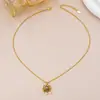 Brincos de Fecho de Longevidade e Segurança com Pedra Olho de Tigre Estilo Chinês Retrô, Conjunto de Corrente de Clavícula Versátil de Nicho com Pingente de Diamante