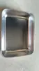 Bandeja Semi-Crujiente de Dos Sabores de Acero Inoxidable 304 Bandeja para Barbacoa Plato Rectangular Doméstico Base Plana Caja para Platos Fríos