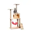 Processamento Personalizado e Atacado de Estruturas de Escalada para Gatos, Ninho de Gato de Madeira Maciça e Sisal, Brinquedos de Arranhador, Plataforma de Salto para Gatos, Ninho Integrado para Gatos