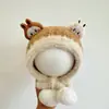 Gorro de Lana Tejido con Protección para Orejas de Bebé Niña Otoño e Invierno para Bebé Tela de Felpa Lindo Súper Lindo Versátil Gorro de Protección para Orejas Blanco