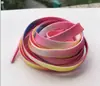 Zapatos Blancos de Degradado Colorido con Estampado de Patrón Arcoíris de Doble Capa, Cordones Brillantes, Cordones Multicolor al por Mayor Personalización