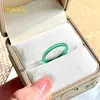 Anel de Calcedônia Branco Gelo Natural Brasileiro Anel de Corrida de Mão Par de Anéis de Calcedônia Anel de Jade Atacado
