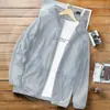 Roupa de Proteção Solar de Seda Gelada de Verão para Homens, Secagem Rápida, Leve, Estilo Coreano Casual com Capuz, Blusa Versátil para Uso Externo 1/2 Peças