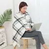 Manta Chal Otoño e Invierno Manta Individual para Siesta en la Oficina Estudiante Doble Uso Cubre Rodillas Manta Cálida para Siesta Calefacción
