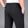 Pantalones Casuales para Hombre Primavera y Otoño Pierna Recta de Negocios No Planchar Pantalones de Vestir Elásticos Largos para Hombres de Mediana Edad Pantalones de Papá