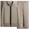 Conjunto Deportivo de Algodón de Primavera para Hombre, Ropa Deportiva Casual con Cuello Alto, Cárdigan, Conjunto Casual Deportivo de Dos Piezas Talla Grande, Moderno y Versátil