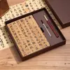 Cuaderno Tejido de Bambú Estilo Chino A5 Grueso Bloc de Notas de Negocios Creativo Tendencia Nacional Retro Corporativo Logo Personalizado
