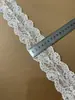 60 Estilos Populares de Adorno de Encaje Elástico en Stock, Negro, Blanco Natural, Blanqueado, Ancho 4-10cm