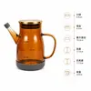 Dispensador de óleo de vidro à prova de luz para atacado, borossilicato alto, à prova de vazamentos, resistente ao calor, com bico, para uso na cozinha doméstica, adequado para molho de soja, vinagre e outros temperos