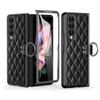 Adequado para Capa de Celular Samsung Z Fold8U 7/6/5 Película Case Padrão Diamante Galvanizado Anel Estilo Pequeno Perfume 4/3/2 Capa Protetora