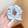 Scrunchie de Alta Qualidade Estilo Coreano para Mulheres, Elástico de Cabelo com Laço de Tecido da Moda, Acessório de Cabelo Corda para Coque Doce e Fofo