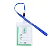Set de tarjetas impermeable portatarjeta de trabajo transparente de doble cara etiqueta para insignia de empleado exposición personalización al por mayor