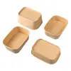 Tazones de Papel Desechables Personalizados, Cajas de Almuerzo Cuadradas de Papel Kraft, Tazones Especiales para Llevar, Sopa, Fideos, Ensaladas, Cajas de Empaque, Ecológico