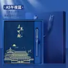 Caja de Regalo Set de Cuadernos Guochao Personalizado A5 Estilo Chino Negocios Oficina Cuaderno Venta al por Mayor Patrón de Diseño Logo