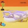 Gafas de Natación Qilang para Adultos de Alta Definición Antivaho con Sellos de Silicona y Tapones para los Oídos en Blanco y Negro, Gafas de Natación Profesionales al por Mayor