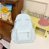 Versión Coreana Ins Mochila Fresca de Lunares Gran Capacidad Simple Versátil Mochila Escolar para Estudiantes Moda Femenina Mochila Casual
