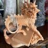 Onde comprar ornamentos de unicórnio de pedra para animais de pequeno porte, uma mesa para colocar a pequena escultura de unicórnio de pedra, quanto dinheiro
