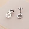 Murciélago fantasma calabaza gato de Halloween y otras formas aretes de acero inoxidable tres colores opcionales fábrica en stock suministro transfronterizo