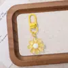 Resina de dopamina girasol llavero hebilla de puerta colgante accesorio DIY versátil creativo decoración de bolsa