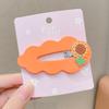Pinza grande de pico de pato con cabeza trasera de color esmerilado, accesorios para el cabello para niños, horquilla para terminar el cabello roto, tocado para niña, verano