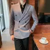Traje Casual Ligero para Hombres Maduros Traje Cruzado Nuevo Otoño e Invierno 2024 Traje Sencillo Sentimental Avanzado para Hombres