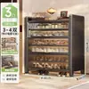 Zapatero grande de pie a prueba de polvo para entrada de casa, mueble de pasillo multicapa, armario de almacenamiento integrado de pared, zapatero de acero