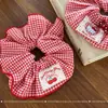 Scrunchie Retrô Estilo Francês para Mulheres, Elástico de Cabelo Versátil Coreano de Cetim de Alta Qualidade, Acessório de Cabelo Estilo Mori, Grande Ornamento de Cabelo