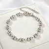 Pulsera Clásica Versátil de Acero de Titanio con Lazo de Acero Inoxidable Fundido, Nuevo Estilo Transfronterizo Europeo y Americano para Mujer, Fabricante Mayorista