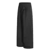 Calça Casual Rumei Estilo Retrô Americano Cor Sólida Cintura Elástica Simples Primavera Exterior Solta para Caminhada Esportes Perna Reta Longa