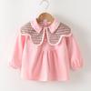Macacão de bebê feminino outono e inverno bebê exterior-vestindo flip-vestindo roupas infantis meninas impermeável anti-desgaste princesa jantar avental